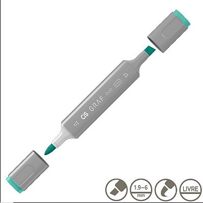 Marcador Graf Duo Brush 061 Peacock Green - Cis