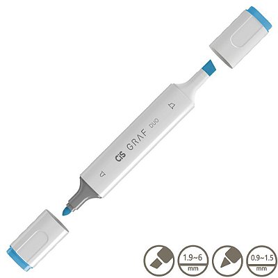 Marcador Graf Duo 076 Sky Blue - Cis