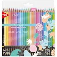 Lapis Cor 24 Cores Vibes Pastel - Tris