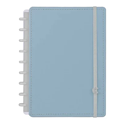 Caderno Medio Azul Pastel - Caderno Inteligente