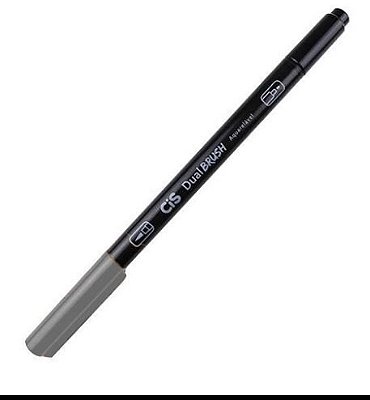 Marcador Dual Brush Aquarelavel 45 Cinza 9c - Cis