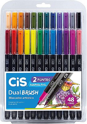 Estojo C/48 Marcador Dual Brush Aquarelavel - Cis