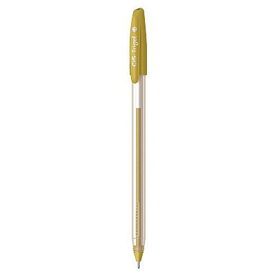 Caneta Esf 1,0mm Trigel Metalica Ouro - Cis