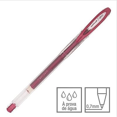 Caneta Gel Signo Noble Metal Vermelha - Uni