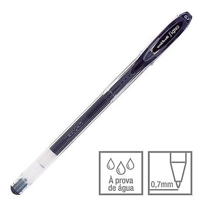 Caneta Gel 0,7mm Signo Neo Preta - Uni