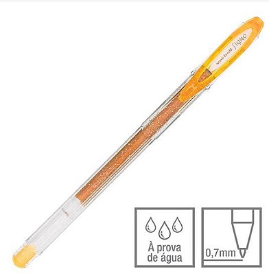Caneta Gel 1,0 Signo Sparkling Ouro - Uni