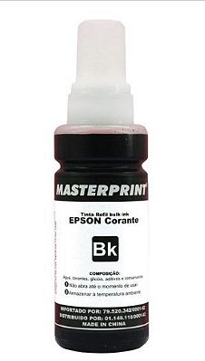 Tinta Refil 100ml Epson Black - Masterprint