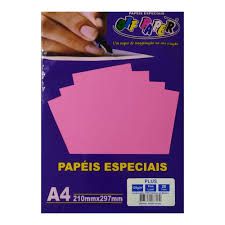 Papel A4 120g 20f Plus Pink Lumi - Off Paper