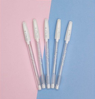 Caneta Esf 0,8mm Trigel Pastel Branca - Cis
