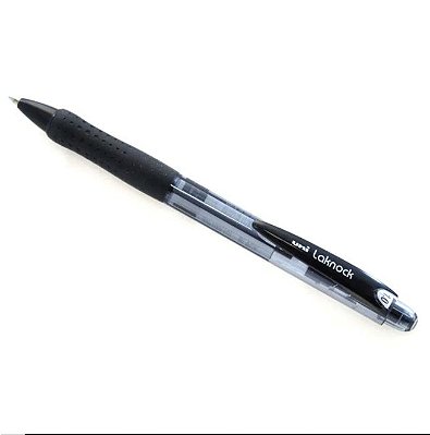 Caneta Retratil 1,0mm Laknock Preta - Uni