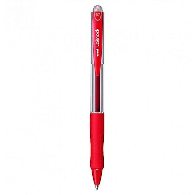 Caneta Retratil 0,7mm Laknock Vermelha - Uni