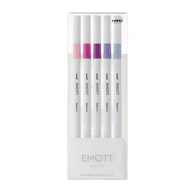 Estojo C/5 Canetas Emott 0,4mm Floral Colors- Uni
