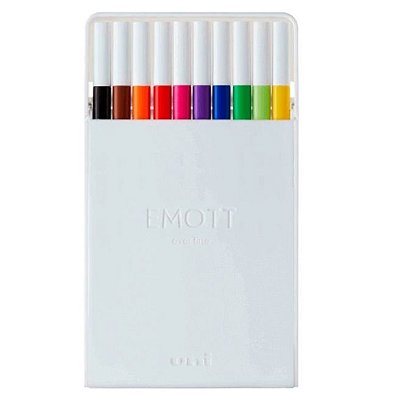 Estojo C/10 Canetas Emott 0,4mm Standard Col - Uni