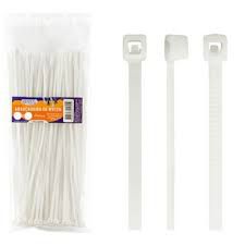 Abracadeira Nylon 4,8x400mm Branca - Brw