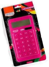 Calculadora 10 Digitos Grande Neon Rosa - Brw