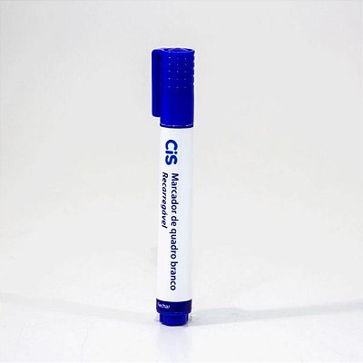 Marcador Quadro Branco Recarregavel Azul - Cis