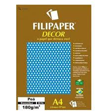 Papel Decor Poa Bra/az 20fls 180gr - Filipe