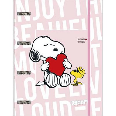 Caderno Fichario Argolado Snoopy - Tilibra