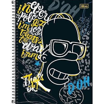 Caderno Esp Cd 1/4 80f Simpsons - Tilibra