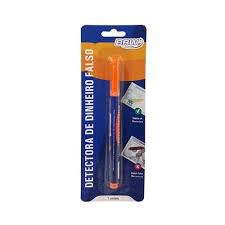 Caneta Detectora Cedula Falsa Blister - Brw