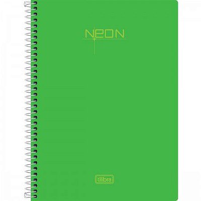 Caderneta Esp Cp 1/8 80f Neon Verde - Tilibra