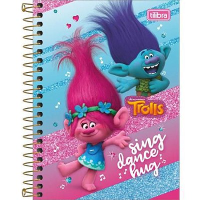 Caderneta Esp Cd 1/8 80f Trolls - Tilibra