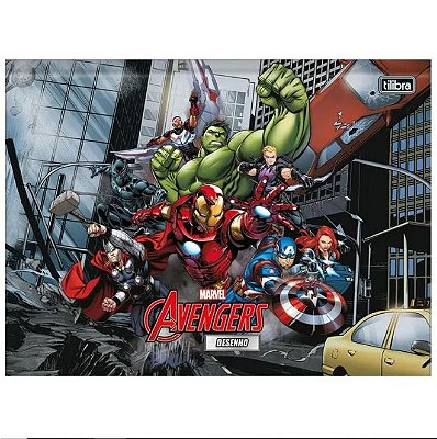 Caderno Broc Cd Cartografia 80f Avengers - Tilibra
