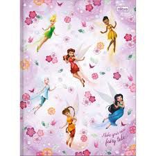 Caderno Broc Cd 1m 80f Disney Fadas - Tilibra
