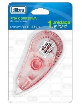 Fita Corretiva Blister Rosa Claro - Tilibra