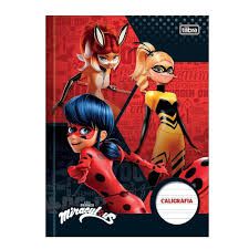 Caderno Broc Cd 40f Caligrafia Miraculous -tilibra
