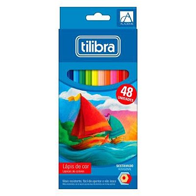 Lapis Cor 48 Cores Sextavado Academie - Tilibra