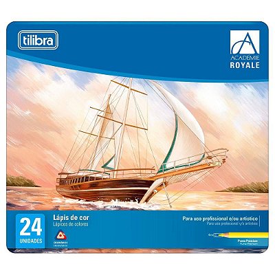 Lapis Cor 24 Cores Triangular Academie - Tilibra