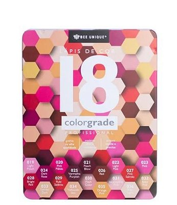 Lapis De Cor Colorgrade Prof 18 Cores - Bee