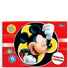Caderno Esp Cd Cartografia 96f Mickey - Tilibra