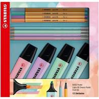 Kit Boss Canetas E Lapis Pastel C/12 - Stabilo