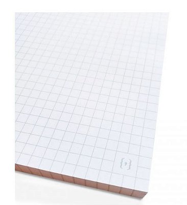 Bloco Fichario A4 90g 80f Quadriculado Bco - Nali