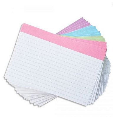 Ficha 4x6cm150g 80f Pautada Colorida - Nali