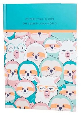 Caderno Broc Cd A5 80g 80f Lhama E Bicho Pre - Bee
