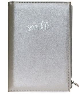 Caderno A5 80g 80f C/estojo Sparkle Cinza - Bee