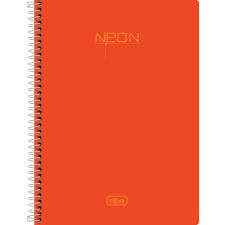 Caderno Esp Cp 1/4 96f Neon Laranja - Tilibra