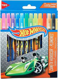 Hidrocor 12 Cores Hot Wheels - Tris