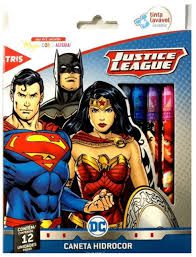 Hidrocor 12 Cores Liga Da Justica - Tris
