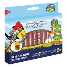 Giz Cera Jumbo Angry Birds 12 Cores - Tris