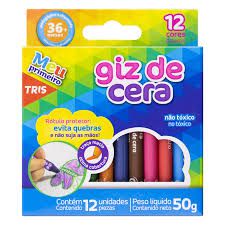 Giz De Cera C/12 Fino - Tris