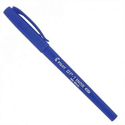 Caneta Esferografica 0,7mm Inox Azul - Pilot