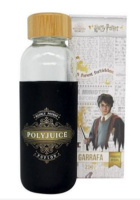 Garrafa 450ml Vidro Silicone Harry Potter - Zona