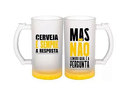 Kit C/2 Caneca Chopp 450ml Fosco Cerveja E  - Zona