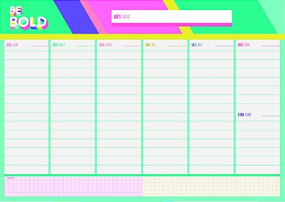 Bloco 52f Planner Be Bold - Jandaia