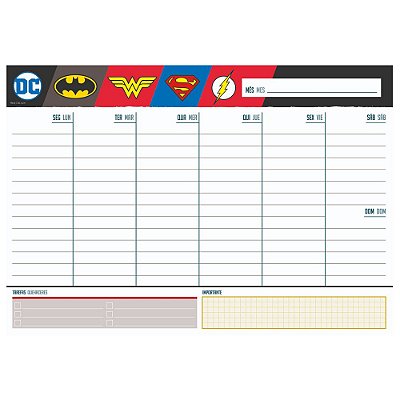 Bloco 52f Planner Dc Comics - Jandaia