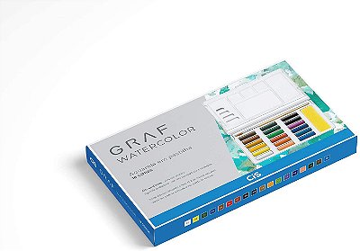 Estojo Aquarela C/18 Graf Watercolor Pastilha -cis